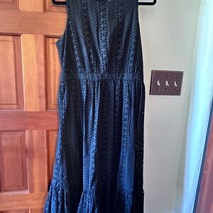 J. Crew Black Eyelet Dress